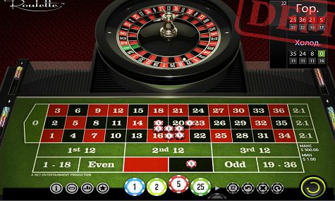 Рулетка в казино 1xSlots (1хСлот).